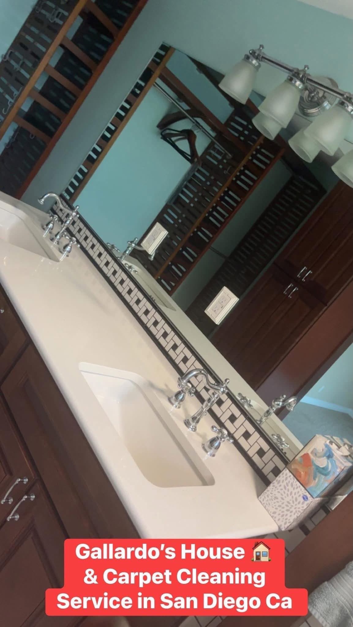 Bathroom sink cleaning