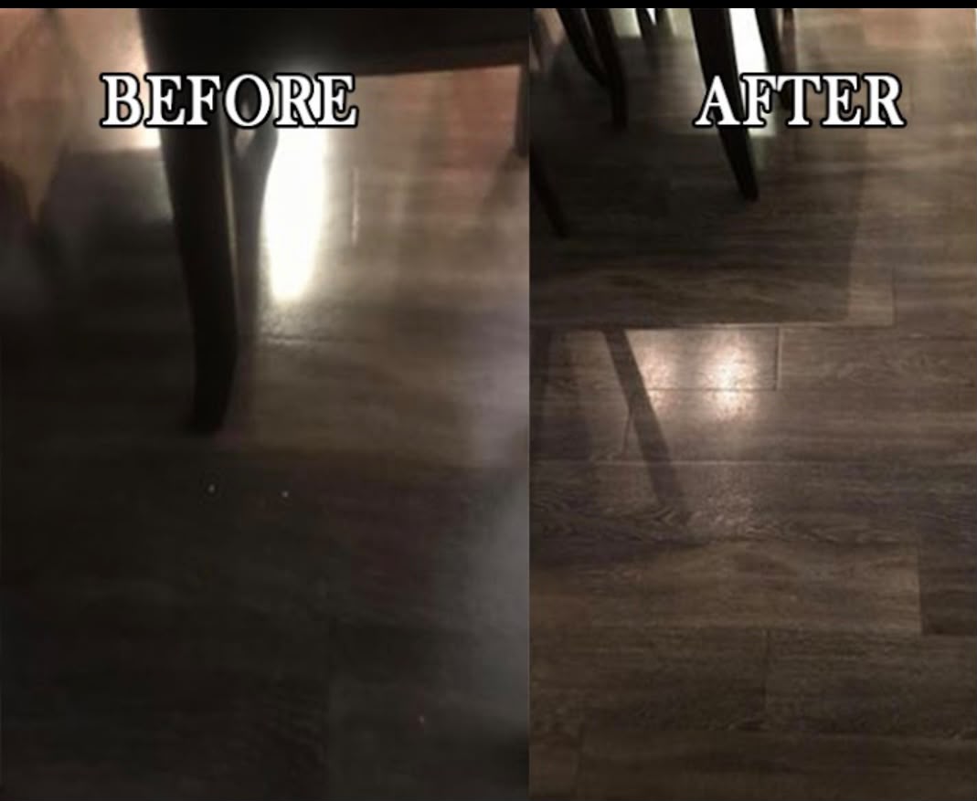 Floor before and after
