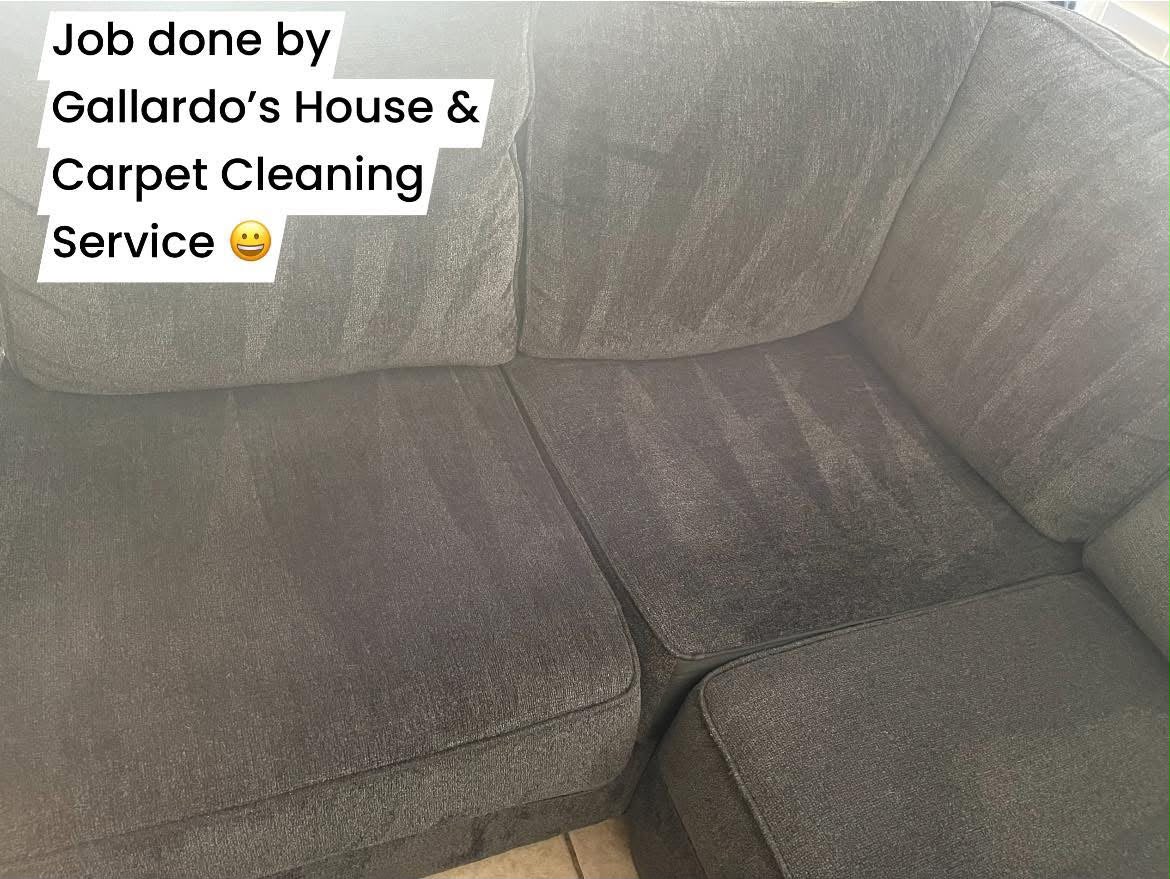 Sofa cleaned by Gallardo's